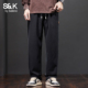 班尼路S&K系列秋冬季 休闲百搭休闲裤 垂感宽松阔腿长裤 直筒工装