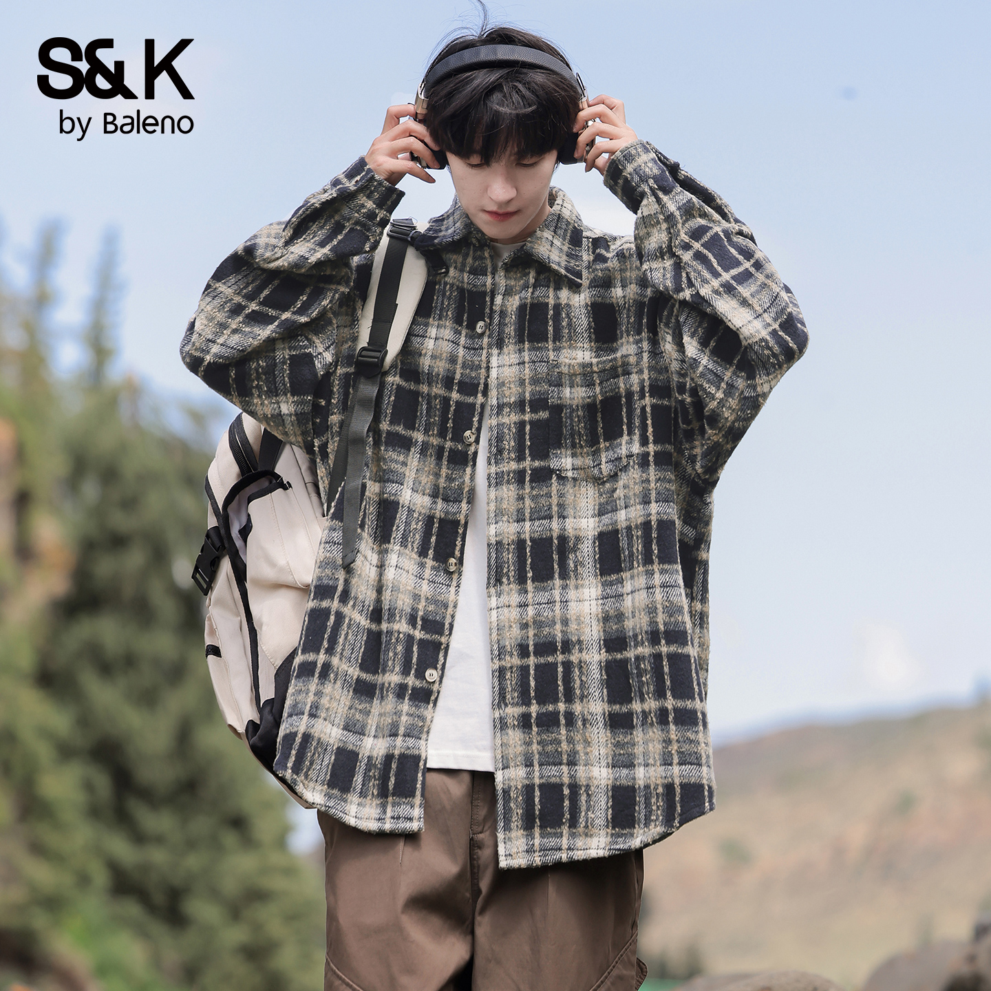 班尼路秋季新款宽松百搭衬衫男士