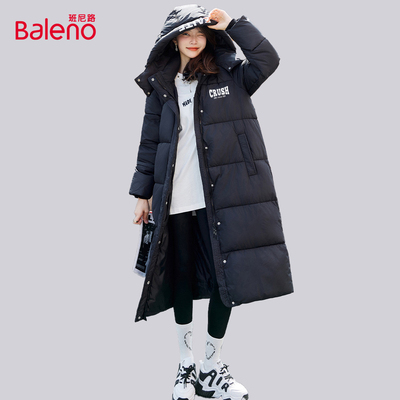 班尼路长款棉服外套女