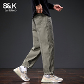 男士 直筒百搭宽松运动工装 秋季 班尼路SK休闲裤 2025新款 修身 长裤
