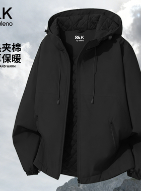 班尼路S&K系列男款男夹棉连帽保暖夹克冬新款加厚外套男装衣服LF