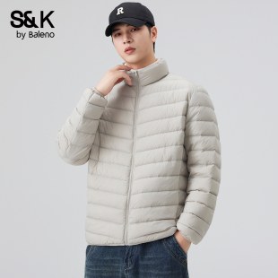 班尼路SK立领轻薄羽绒服男保暖外套冬季 户外百搭休闲上衣男YS 新款