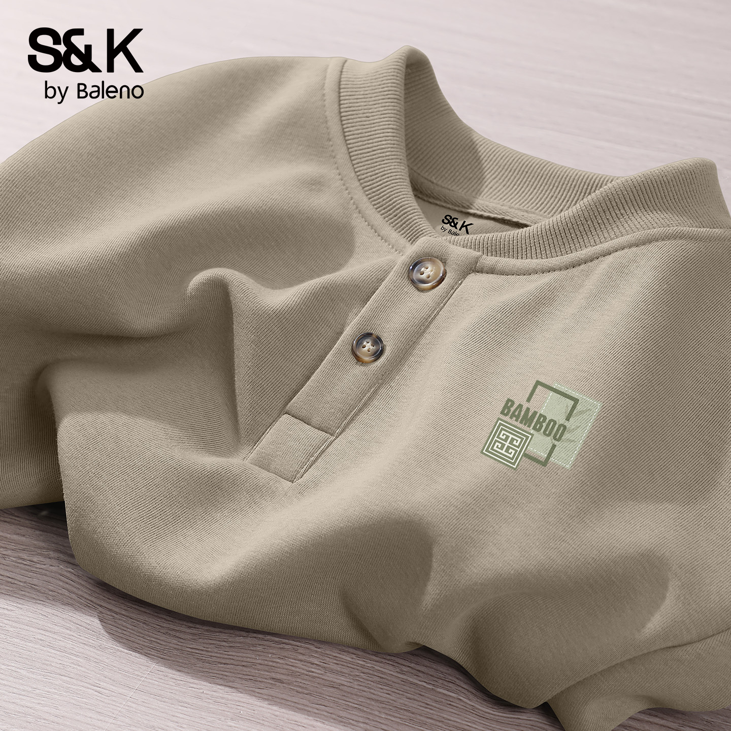 班尼路S&K美式棒球领半开襟卫衣