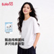 班尼路白色纯棉短袖 T恤女2026新款 200g重磅正肩亲肤百搭宽松上衣Q