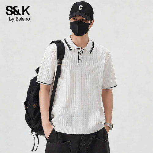 班尼路SK夏季男士针织短袖POLO衫