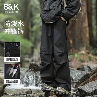 男秋冬季 裤 2025新款 男士 班尼路防泼水美式 宽松加绒加厚长裤 工装