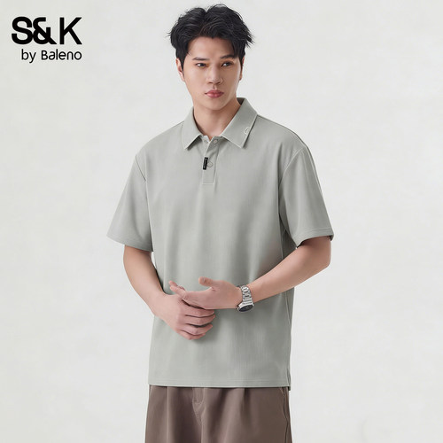 班尼路SK夏季简约风翻领POLO衫