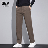 商务长裤 班尼路SK秋冬季 休闲长裤 垂顺西裤 加绒加厚修身 直筒男士