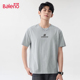 男士 班尼路灰色纯棉短袖 休闲透气上衣A 美式 复古潮流T恤衫 男款 夏季