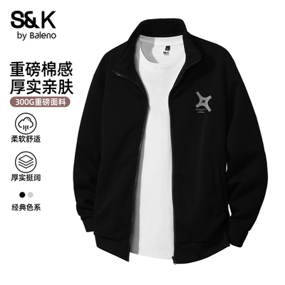 班尼路S&K重磅棉感开衫外套男款