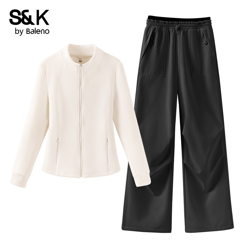 班尼路S&K加绒工装裤运动套装女