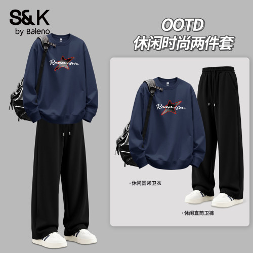 男士一整套松弛感运动套装秋季