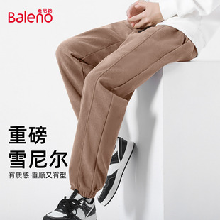 重磅美式 秋冬季 卫裤 青少年大码 男A 班尼路雪尼尔裤 休闲长裤 子男款