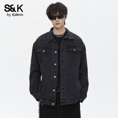 班尼路秋季新款宽松百搭牛仔夹克