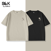 班尼路S&K男士 轻户外旅游休闲t恤男A 纯棉重磅半袖 短袖 青少年夏季