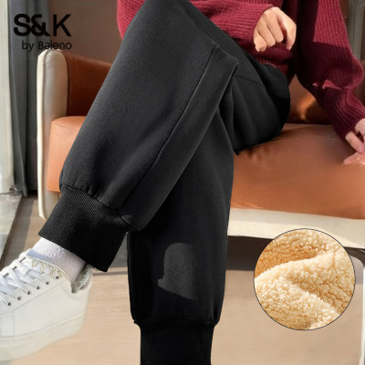 班尼路羊羔绒裤子男款冬季青少年