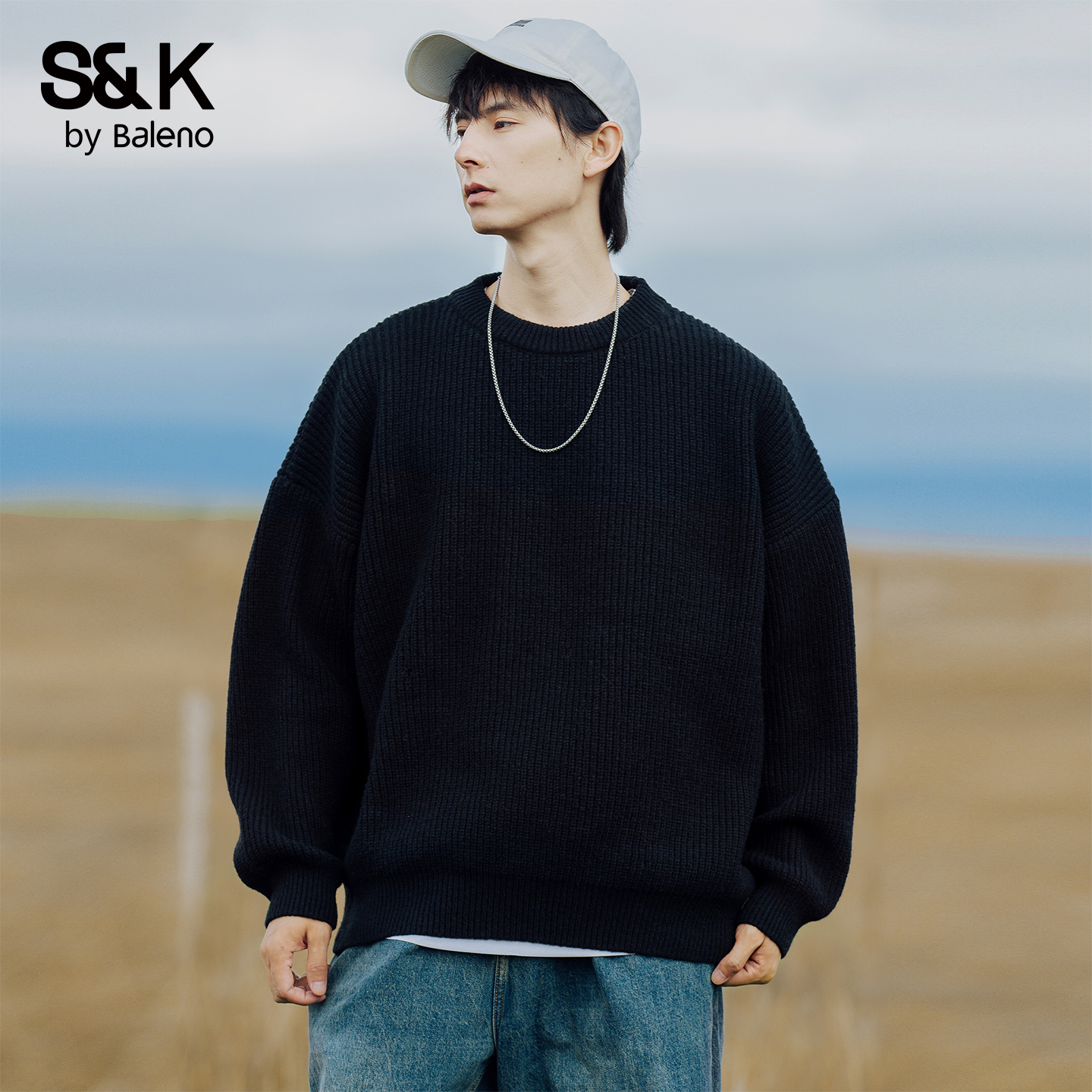 班尼路SK休闲宽松百搭保暖毛衣