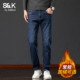牛仔裤 男士 2025新款 班尼路SK秋冬季 加入直筒百搭休闲水洗长裤 子YS