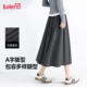 班尼路百褶糯米裙女秋季 2026新款 垂感半身裙子软糯休闲通勤a字裙M