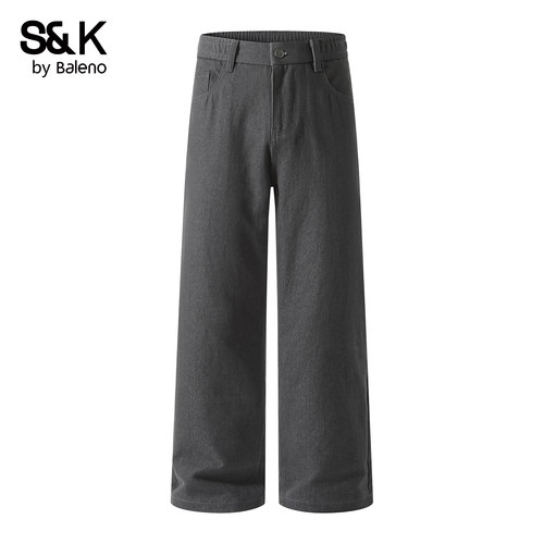 班尼路SK高端夏季休闲裤宽松直筒
