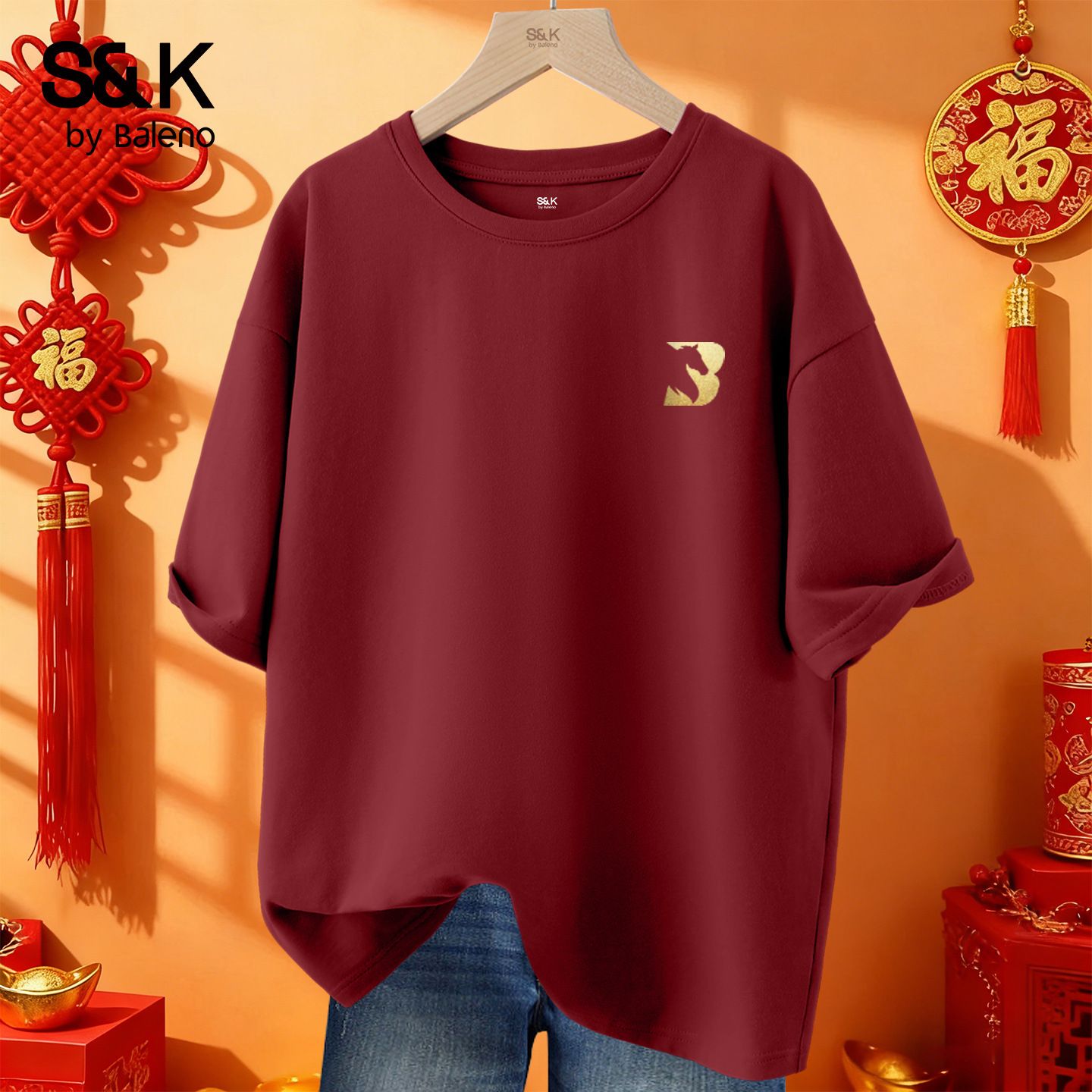 班尼路S&K纯棉男士短袖t恤2026