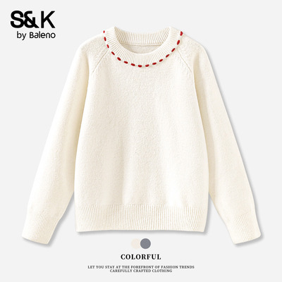 班尼路S&K系列针织毛衣女款秋冬新款韩版小个子宽松百搭长袖毛衫Q