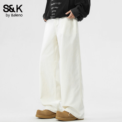 班尼路SK美式风垂感阔腿裤男夏季