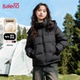 宽松大码 班尼路黑色连帽棉服女冬季 爆款 外套保暖休闲百搭棉衣女Q
