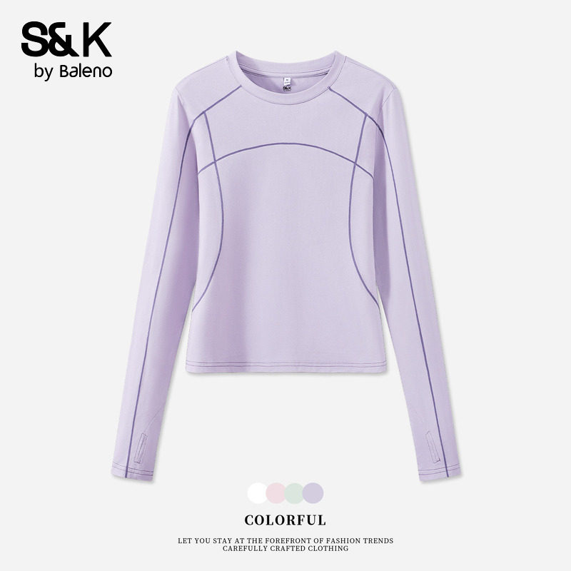 班尼路S&K系列运动速干长袖T恤女款春夏新款弹力修身瑜伽服上衣Q,女装/女士精品,T恤,淘宝优惠券,粉丝福利购,淘宝优惠卷