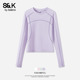 班尼路S&K系列运动速干长袖 瑜伽服上衣Q 弹力修身 T恤女款 春夏新款