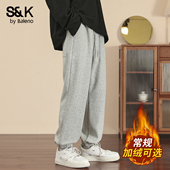 运动百搭卫裤 班尼路SK休闲裤 美式 宽松束脚卫裤 男2025秋冬季 新款
