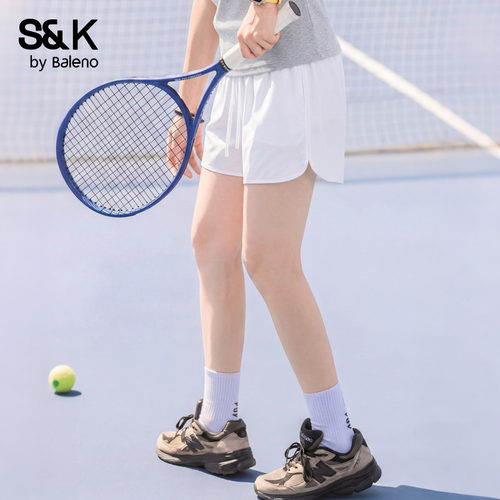 班尼路S&K速干运动短裤女2026新款夏季宽松薄款外穿防走光三分裤N