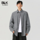 男长袖 秋季 新款 班尼路SK格子衬衫 港风潮牌衬衣宽松百搭男士 外套YS