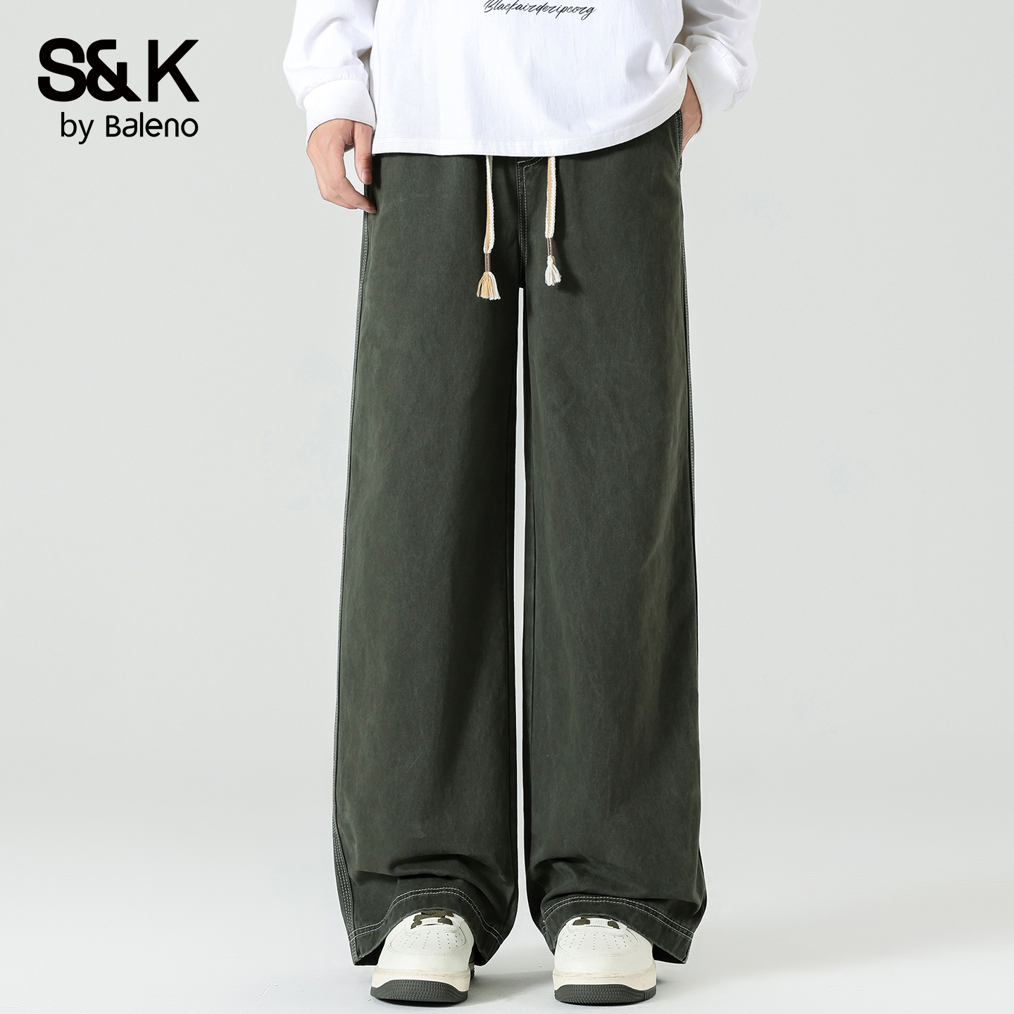 班尼路SK阔腿休闲裤男士秋季新款