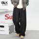 宽松直筒阔腿复古休闲裤 新款 子男YS 男2026夏季 班尼路SK天丝牛仔裤