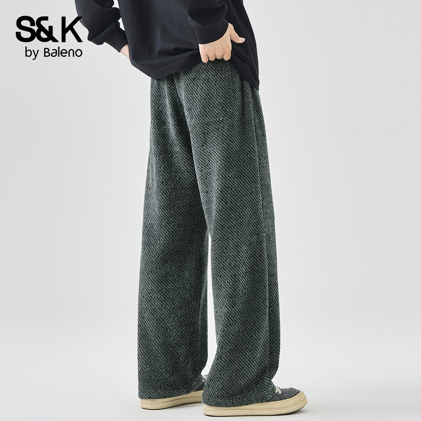 班尼路秋季新款宽松运动休闲裤男