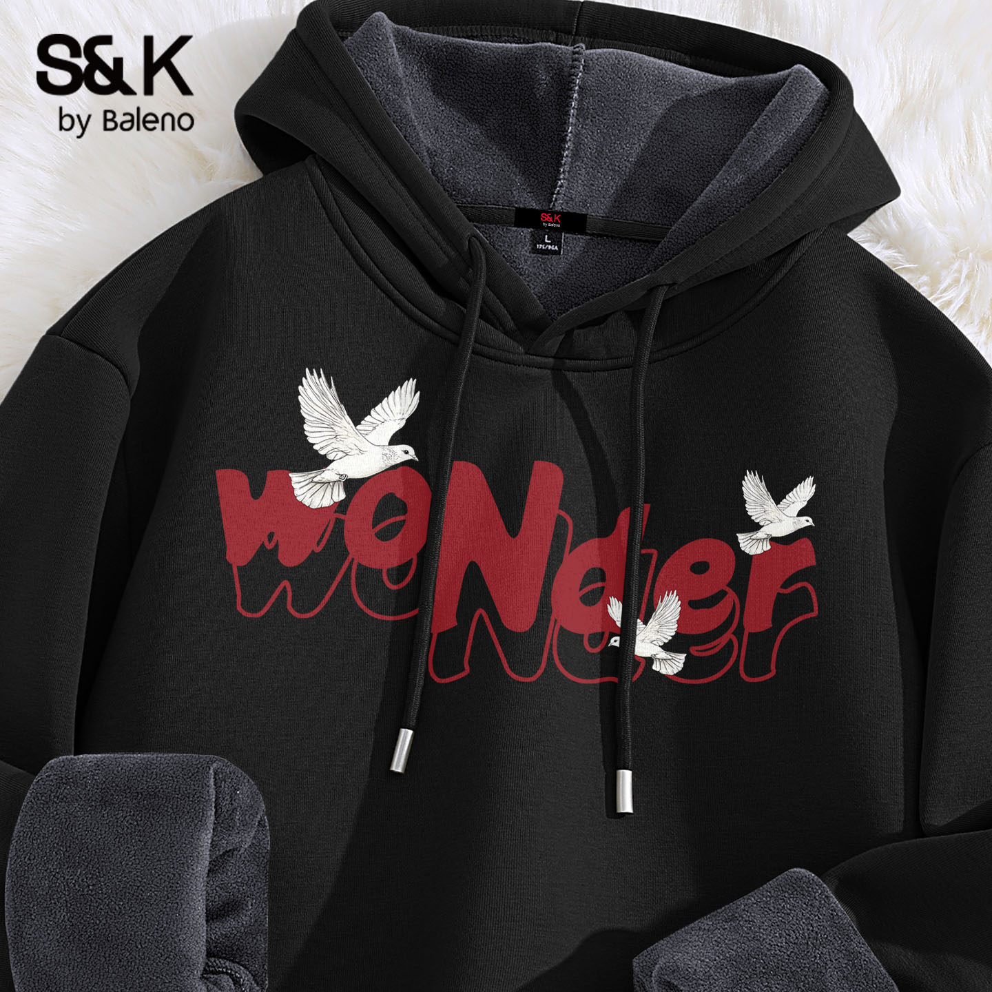 班尼路冬季奥粒绒保暖连帽卫衣男