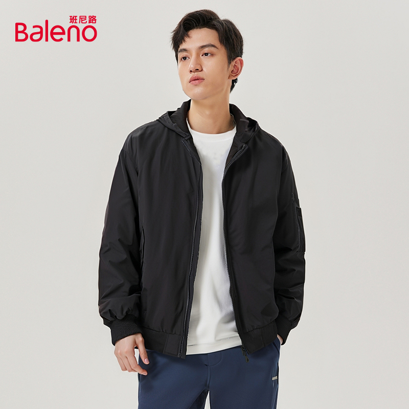 班尼路飞行员可拆帽羽绒外套