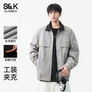 潮牌宽松休闲工装 班尼路夹克外套男士 美式 2026新款 棒球服E 春秋季