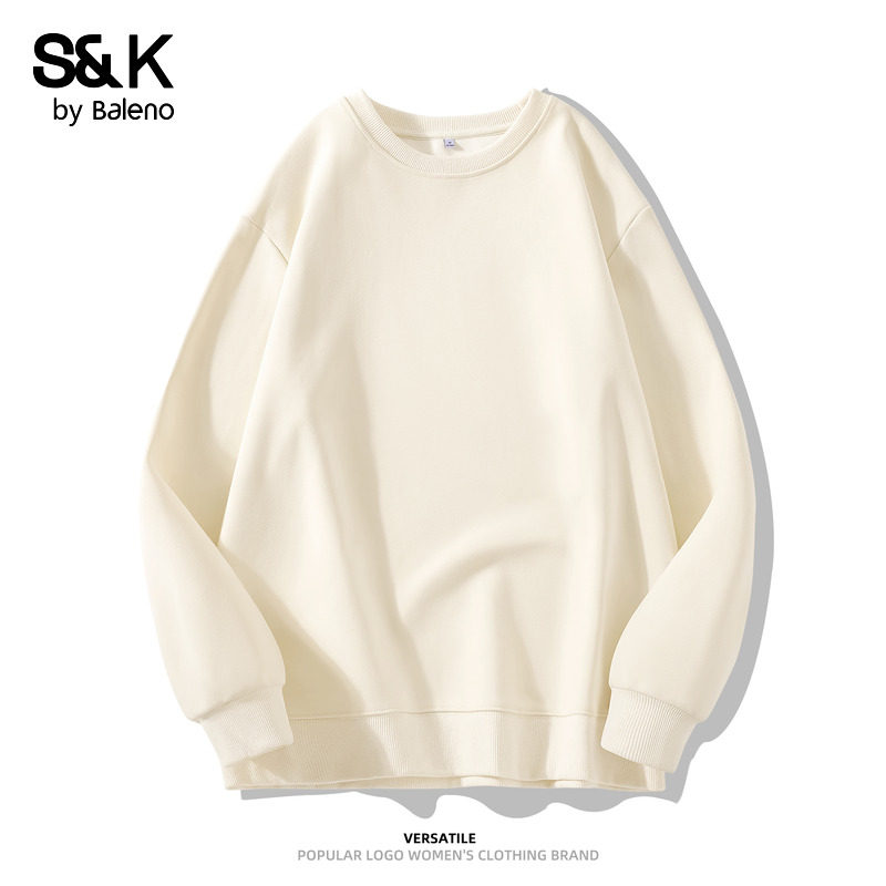 杏色无帽内搭卫衣女上衣外套