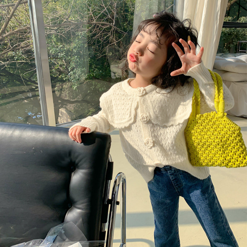 开衫毛衣2025春装新款儿童春款小女孩洋气时髦衫