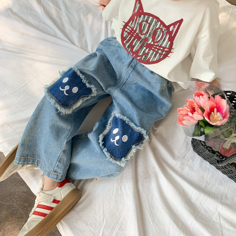 夏装2025新款儿童洋气夏季女孩宽松休闲直筒阔腿裤,童装/婴儿装/亲子装,裤子,淘宝优惠券,粉丝福利购,淘宝优惠卷