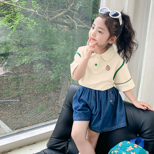 女童POLO衫短袖夏装洋气新款t恤