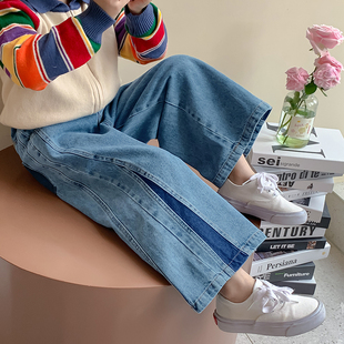 子春秋款 时髦中小童直筒牛仔裤 2026新款 春装 儿童休闲阔腿裤 女童裤