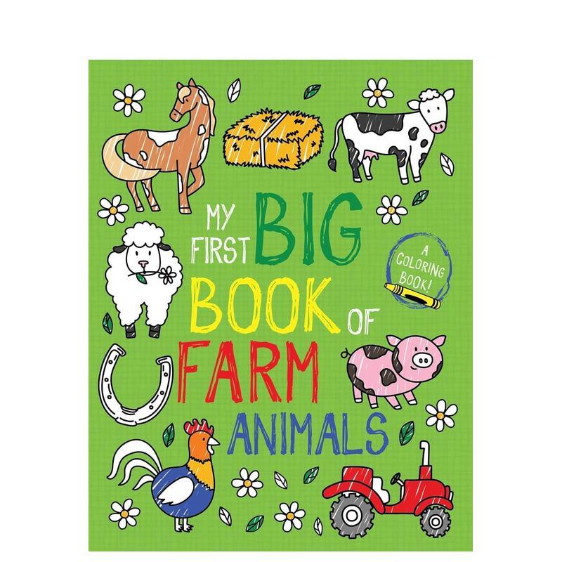 【预售】我的涂色启蒙书：农场动物My First Big Book of Coloring: Farm Animals英文进口原版儿童趣味图书Little Bee Books3-6岁图片