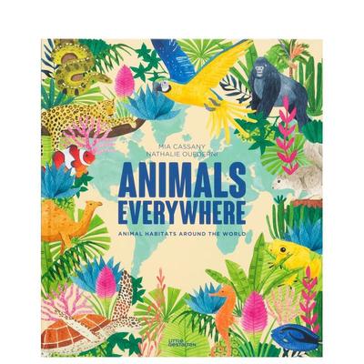 【预售】无处不在的动物：动物习性大揭秘Animals Everywhere : Animal Habitats Around the World 英文进口原版儿童绘本图书 3-