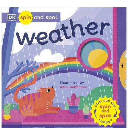 【预售】【洞洞书】天气【Spin and Spot】Weather英文进口原版儿童趣味图书Anna Suessbauer3-6岁