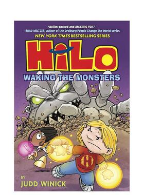 【预售】希罗漫画系列 4：唤醒怪兽Hilo 4: Waking The Monsters英文进口原版儿童漫画图书6-9岁Winick  Judd