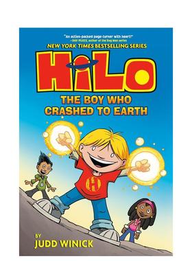 【预售】希罗漫画系列 1：撞到耳朵的男孩 Hilo 1: Boy 预售o Crashed To Ear 英文进口原版儿童漫画Winick, Judd
