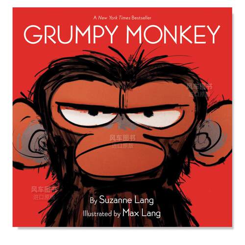 【预售】脾气暴躁的猴子 Grumpy Monkey英文儿童绘本原版图书进口书籍Suzanne Lang, Max Lang
